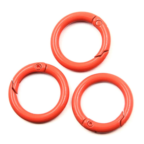 5-20pcs Colourful Spring O Rings Round Carabiner Key Ring