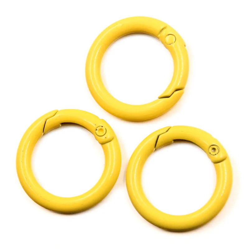 5-20pcs Colourful Spring O Rings Round Carabiner Key Ring