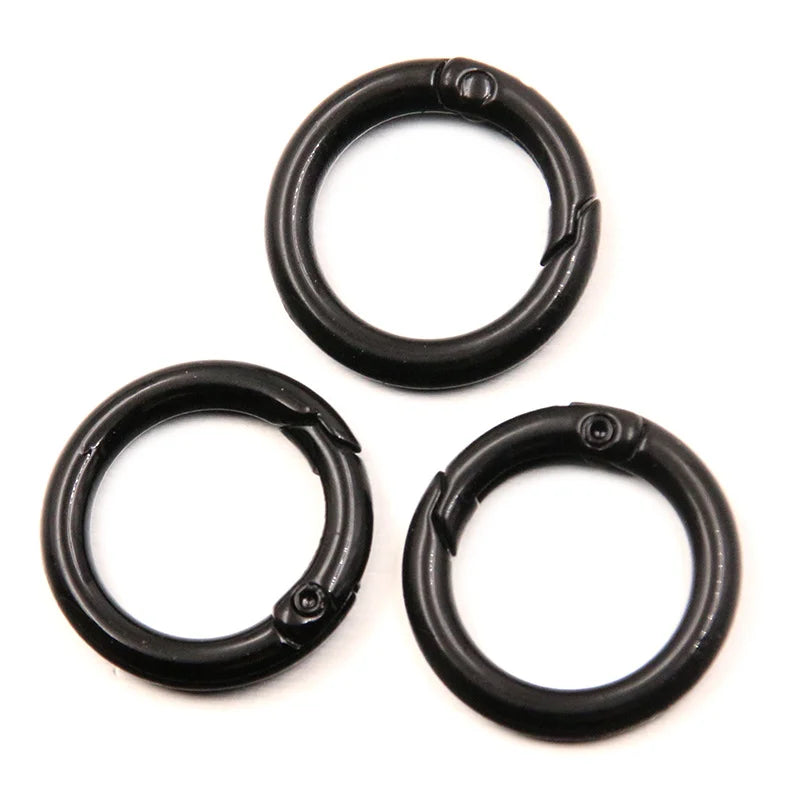 5-20pcs Colourful Spring O Rings Round Carabiner Key Ring