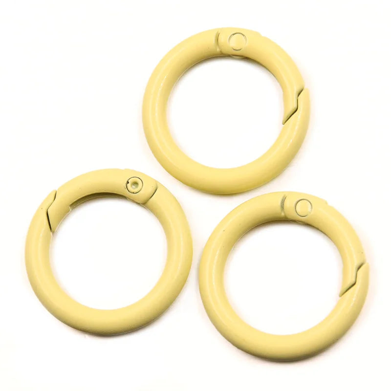 5-20pcs Colourful Spring O Rings Round Carabiner Key Ring
